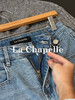 会员福利【设计感×通勤百搭】拉夏贝尔/La Chapelle高腰皮标牛仔裤女百搭韩版休闲小个子直筒裤 商品缩略图10