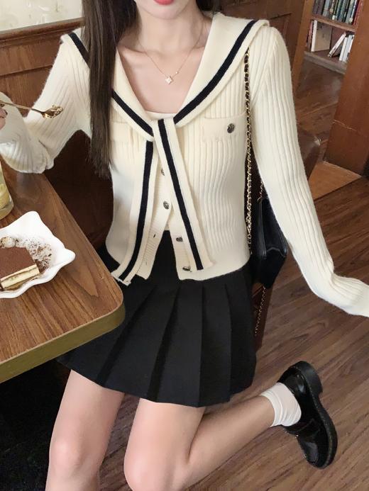 <曾小咸推荐>现货秒杀！微信超特价！ 韩系撞色白色针织毛衣 日常189.99 立减90 秒杀99.99！ 商品图5