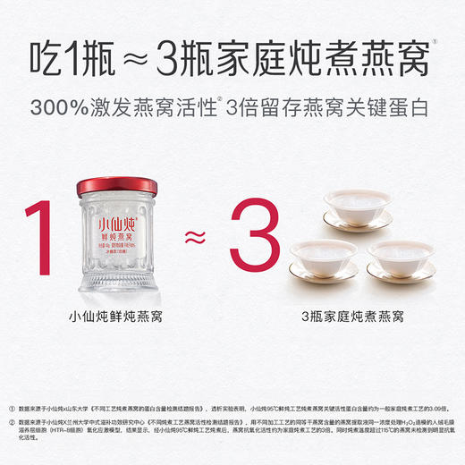 小仙炖鲜炖燕窝小鲜瓶43g*84瓶 冰糖/无糖款 日常滋补 商品图2