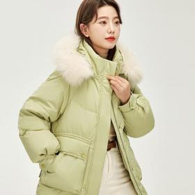 DENG同厂！可拆卸狐狸毛领中长款休闲羽绒服｜90%含绒量，不止轻便、更具保暖