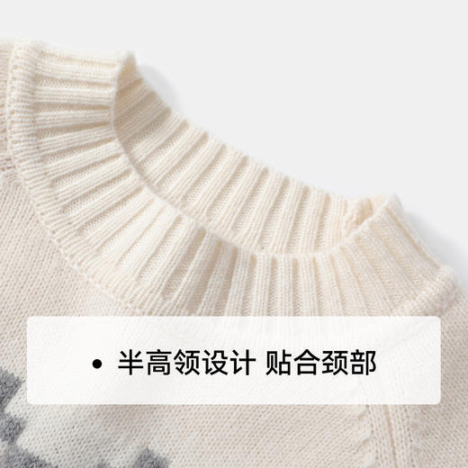 【英氏】【100%绵羊毛】女童冬款保暖羊毛衫毛衣拜年服 商品图6