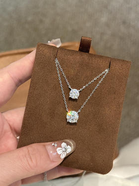 鼻屎钻项链丨露思同款 2克拉3克拉超闪火彩鼻屎钻项链