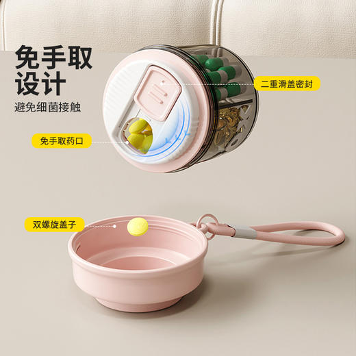 摩登主妇药盒药品分装盒便携式一周七天密封药片药丸随身迷你药盒 商品图0