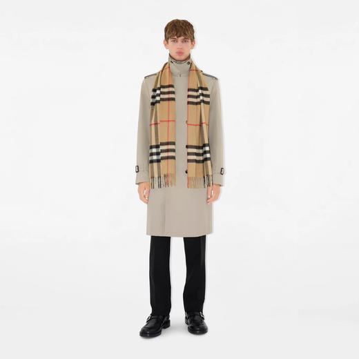 【六】BURBERRY 巴宝莉 男女同款经典格纹羊绒围巾 格子 8076576 A7026 商品图4