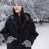 绽放626朵/绵羊毛骆驼绒直身连帽双层长款毛呢外套女冬新款呢大衣 商品缩略图2