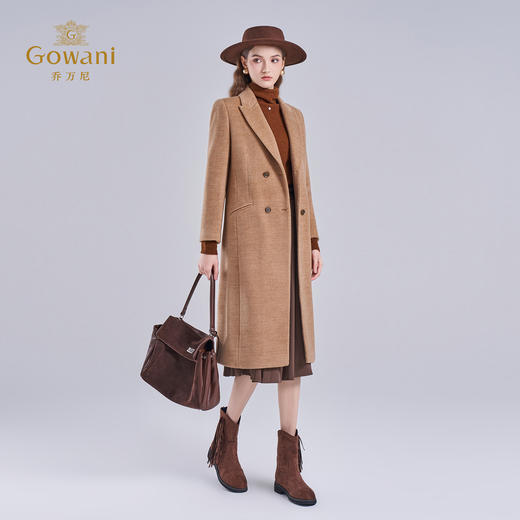 【100%绵羊毛】乔万尼羊毛大衣100%绵羊美丽诺羊毛双面呢EI4A540 商品图3