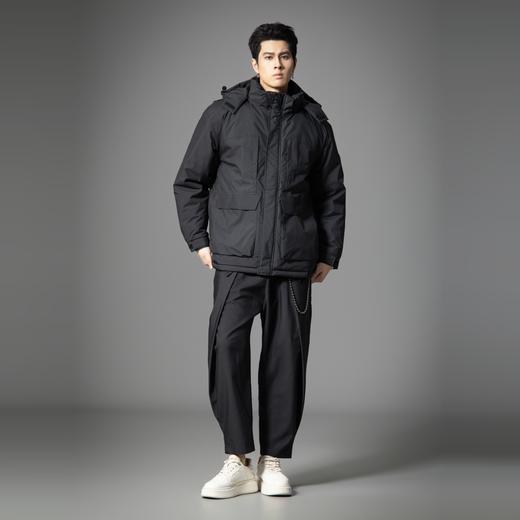 PINLI品立2025秋冬新款可拆卸连帽棉服外套潮男宽松工装休闲棉衣GD253105164 商品图4