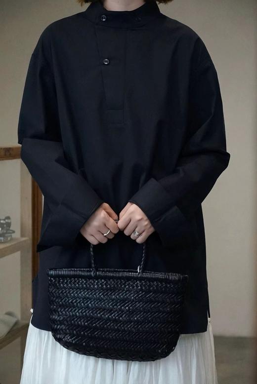 Studio Nicholson 半开襟宽松立领衬衫 商品图0