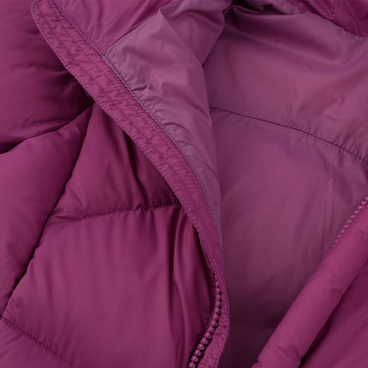 棉果果冬季新品女童涤丝纺羽绒保暖加厚紫色长款羽绒服M422102925605 商品图4