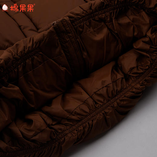 棉果果冬季新品男童涤丝纺羽绒保暖加厚棕色小熊长款羽绒服M402102925602 商品图4