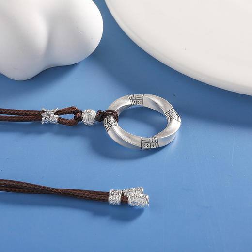 【宏艺珠宝】福字乌斯环·足银挂坠 商品图1