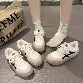 现货【YW】无忧购时尚休闲保暖百搭鞋子冬季高颜值厚底德训鞋8831M（48小时发货）