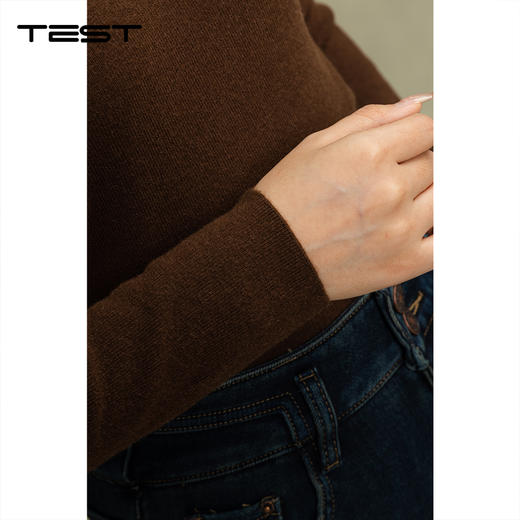 冬上新时尚气质复古风半高领镂空针织衫1254107 商品图4