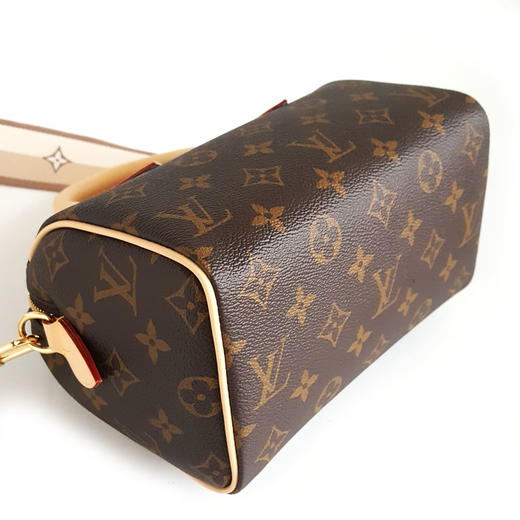 【99新】LV路易威登M46222 Speedy系列 芯片款老花奶茶色肩带20手提单肩包女士251025NJT16 商品图6