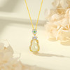 Winy s925银搭配和田玉琼华葫芦项链配证书送女朋友/老婆/闺蜜生日节日礼物 商品缩略图0
