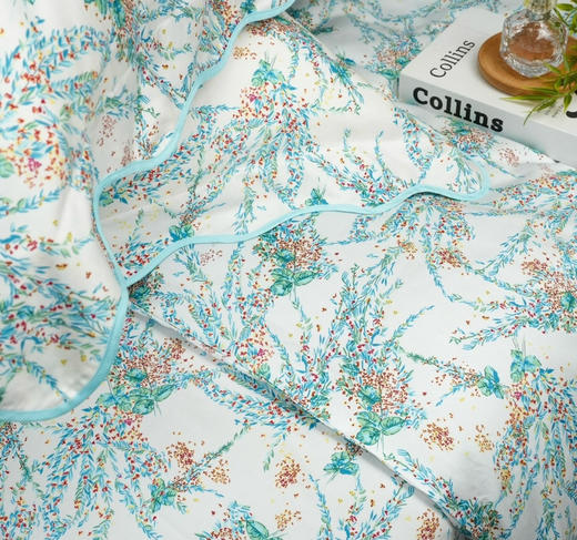 巴黎奢牌D.Porthault床品。四件套 【花枝蔓叶】【蓝黄花】 商品图7