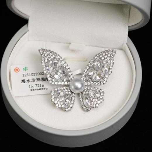 【辉姐严选】真多麻珍珠胸针 天然海水珍珠约8-9mm 带盒发货 （如需定制可联系客服） 商品图2