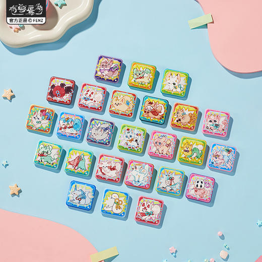 《非人哉官方店》有兽焉八宝糖马口铁徽章盲盒整盒幻彩白葱吧唧胸针 商品图1