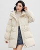 爆款连帽韩版时尚收腰中长款白鸭绒羽绒服女 HY-27 商品缩略图4