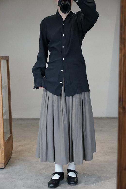 Studio Nicholson 修身收腰V领衬衫 商品图0