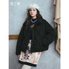 【暖冬内购】两三事梵高文艺 冬日默片 2025冬季新款时尚高领黑色羽绒服女宽松 商品缩略图0