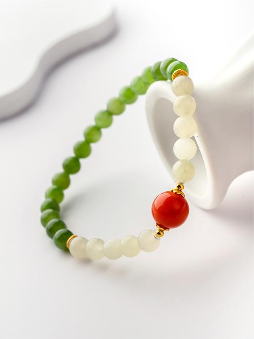 升正缘|和田碧玉满红系列（清水双玉款） 商品图3