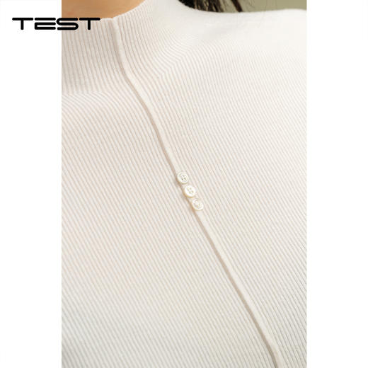 冬上新显瘦简约百搭设计感半高领打底衫1254112 商品图4