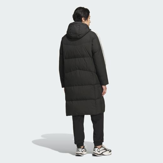 Adidas阿迪达斯LONG DOWN JACKET 男子三条纹羽绒服 拒水防风保暖长款连帽600蓬鸭绒KC2498 商品图5