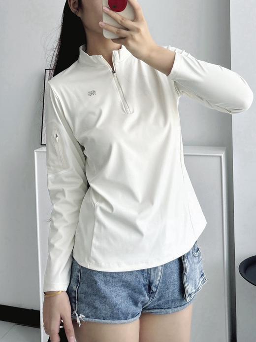 点此购买 可隆秋冬季女款半拉链速干运动内搭半拉链长袖T恤 qk 334146 商品图10