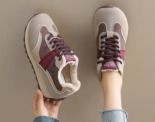 加绒款/常规款 休闲德训鞋  简约设计 内里加绒加厚  A-3752-1  特妮娜 商品图0