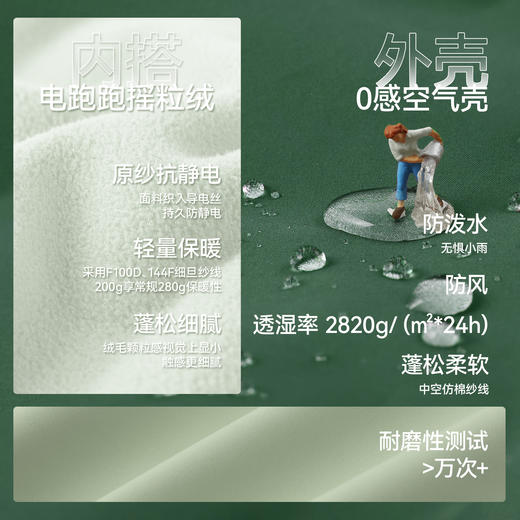 【撞色三合一外套】森林棠25秋冬新款防风儿童三合一风衣中大童外套61653014 商品图4
