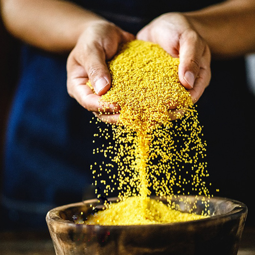 热卖！养胃 满满米油！“世界小米之乡”白小禾 内蒙古敖汉有机小米 色泽金黄 米香四溢 米油醇厚 1.3kg/袋