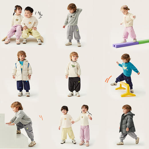 迷你巴拉婴儿宝宝男童女童裤子2025冬新款加绒长裤灯笼泡泡裤★ 商品图4