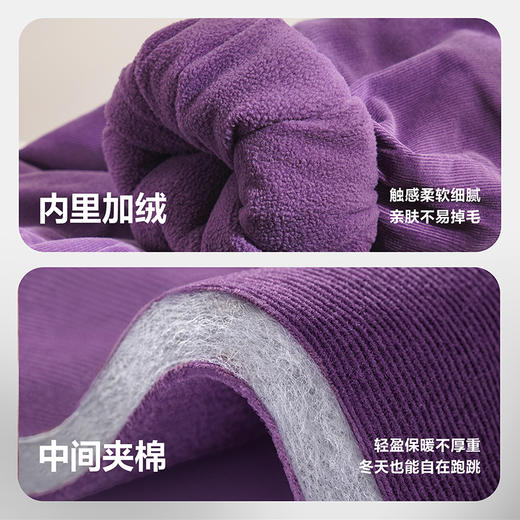 迷你巴拉巴拉男女童宝宝裤子2025冬新品内里夹棉纯棉灯芯绒泡泡裤 商品图3