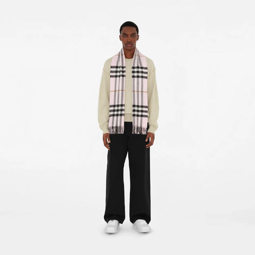 【一】BURBERRY 巴宝莉 中性格纹羊绒围巾 格子 8077877 B1017 商品图5