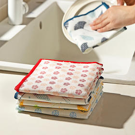 摩登主妇印花抹布洗碗布不沾油厨房专用吸水不掉毛家用清洁百洁布