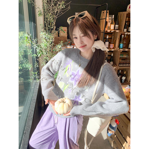 <曾小咸推荐>3.2现货秒杀！微信超特价！韩系灰色圆领毛衣 日常179.99 立减90 秒杀89.99！紫色加绒休闲裤 秒杀89.99！ 休闲裤（不加绒） 秒杀79.99！ 商品图3