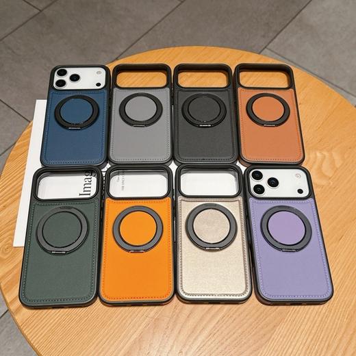【高端商务❗️磁吸手机壳】适用iPhone17ProMax，磁吸手机壳旋转支架，苹果16E皮革17air防摔保护非华为L 商品图3
