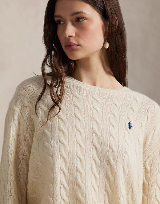 原单拉夫*伦女士羊绒绞花针织毛衣103103 商品图3