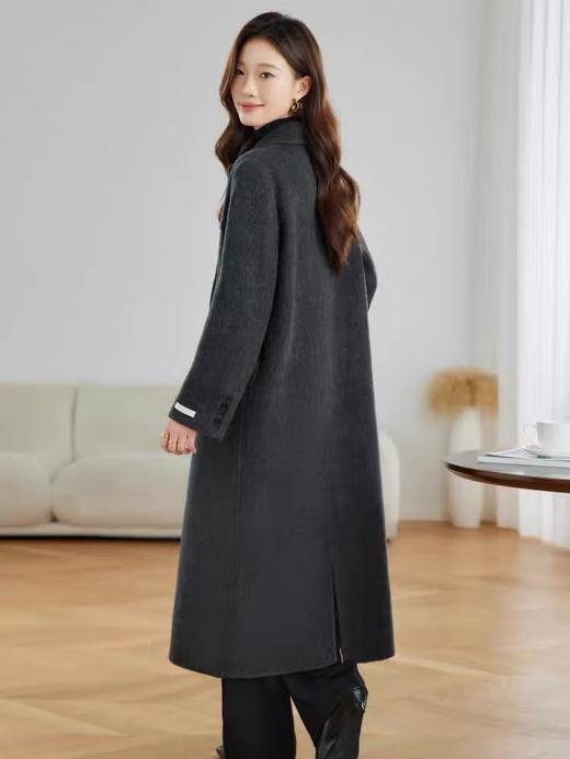 恒源祥！！澳洲超细羊毛长款双面尼大衣-喜出 商品图3