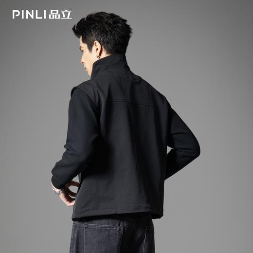 PINLI品立春季新款潮牌工装立领马甲男宽松休闲百搭背心外套GD253107152 商品图2