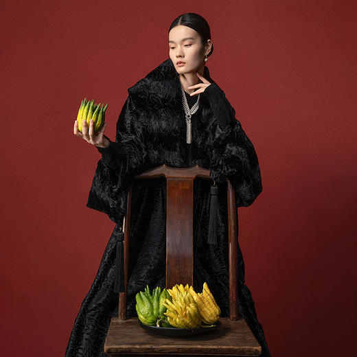 【林栖设计小店】环保皮草外套上衣复古优雅2025秋冬新款大衣1954013 商品图9