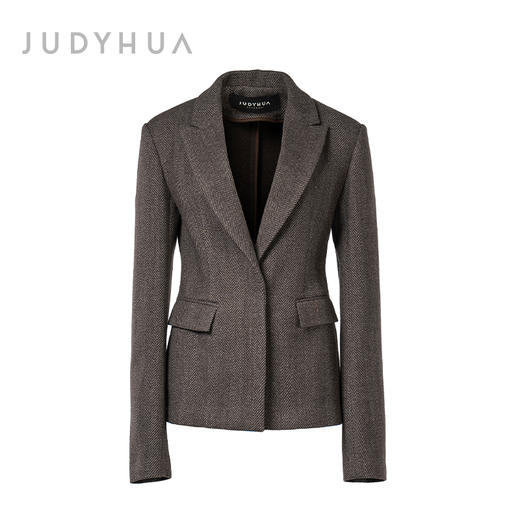 JUDYHUA 凝望系列格纹收腰西装外套 商品图4