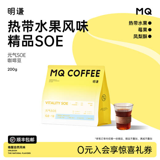 【元气SOE】明谦埃塞俄比亚日晒耶加雪菲精品咖啡豆单品意式200g/500g 商品图0