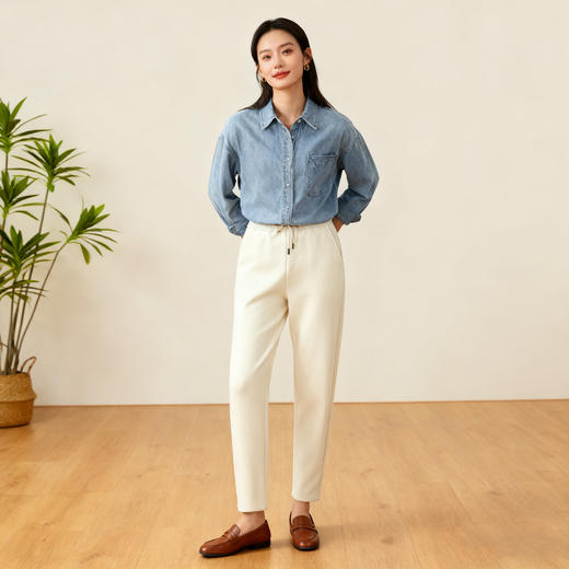 Schenvega2025年秋冬极地火神蓄热情侣光感热能裤E26-7769 商品图4