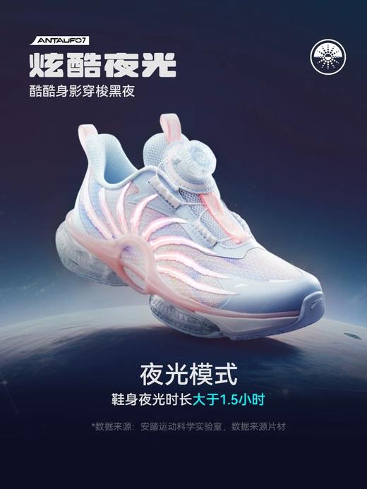 【春上新】【6.8折】8楼 安踏儿童UFO7.0女小童跑鞋秋舒适防滑耐磨儿童轻便旋钮犟弹运动鞋 吊牌价：499 活动价：339.32 商品图0