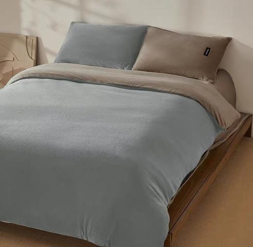 (包邮)emo一默双拼牛奶绒四件套被套200*230CM床单235*245CM 枕套48*74CM（五种颜色） 商品图5