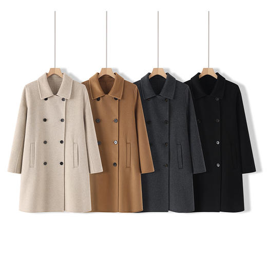 【清河羊毛羊绒专场】鹿展514 女士羊绒大衣 10%山羊绒 90%羊毛 948 商品图0