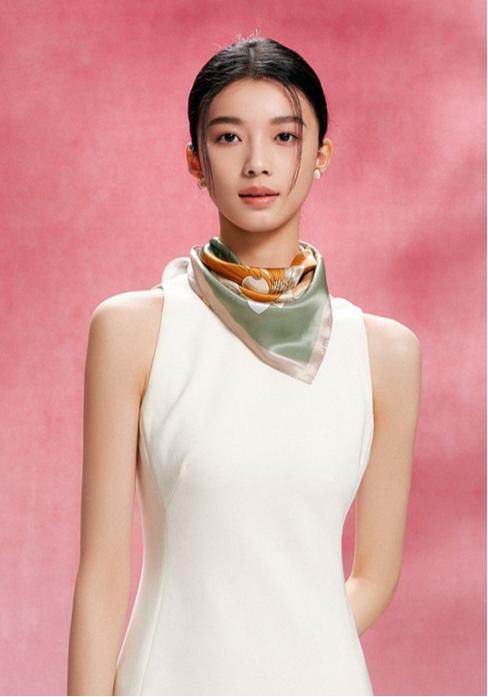 喜得宝小方巾53cm*53cm 桑蚕丝素绉缎方巾礼品定制 商品图1