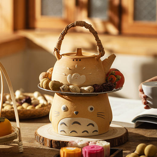 摩登主妇招财猫煮茶炉围炉煮茶器具全套家用电陶炉茶壶茶具烤火炉套装 商品图4
